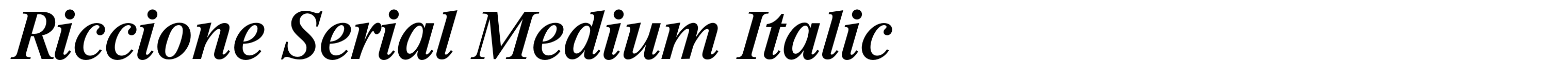 Riccione Serial Medium Italic